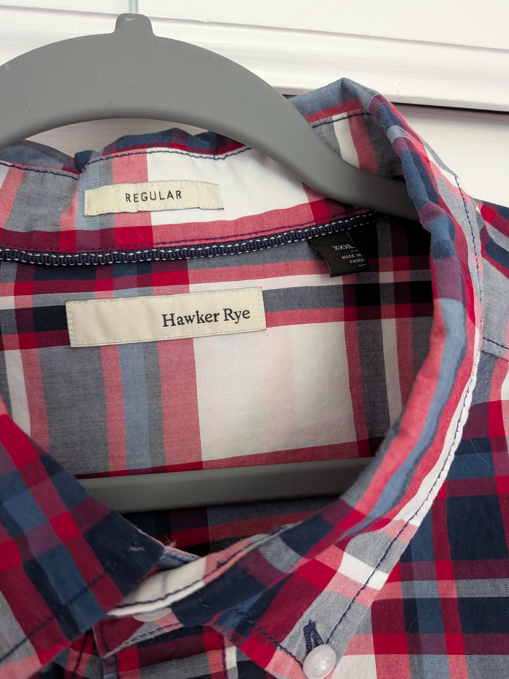 Hawker Rye Men's Red & Blue Plaid Button-Down Shirt